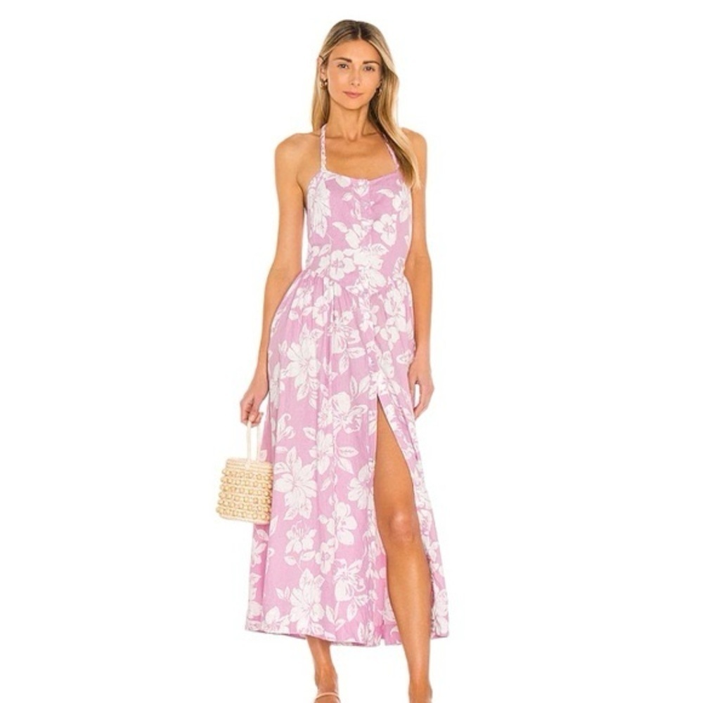 Free People The Perfect Sundress Linen Blend in Light Combo Size XS EUC